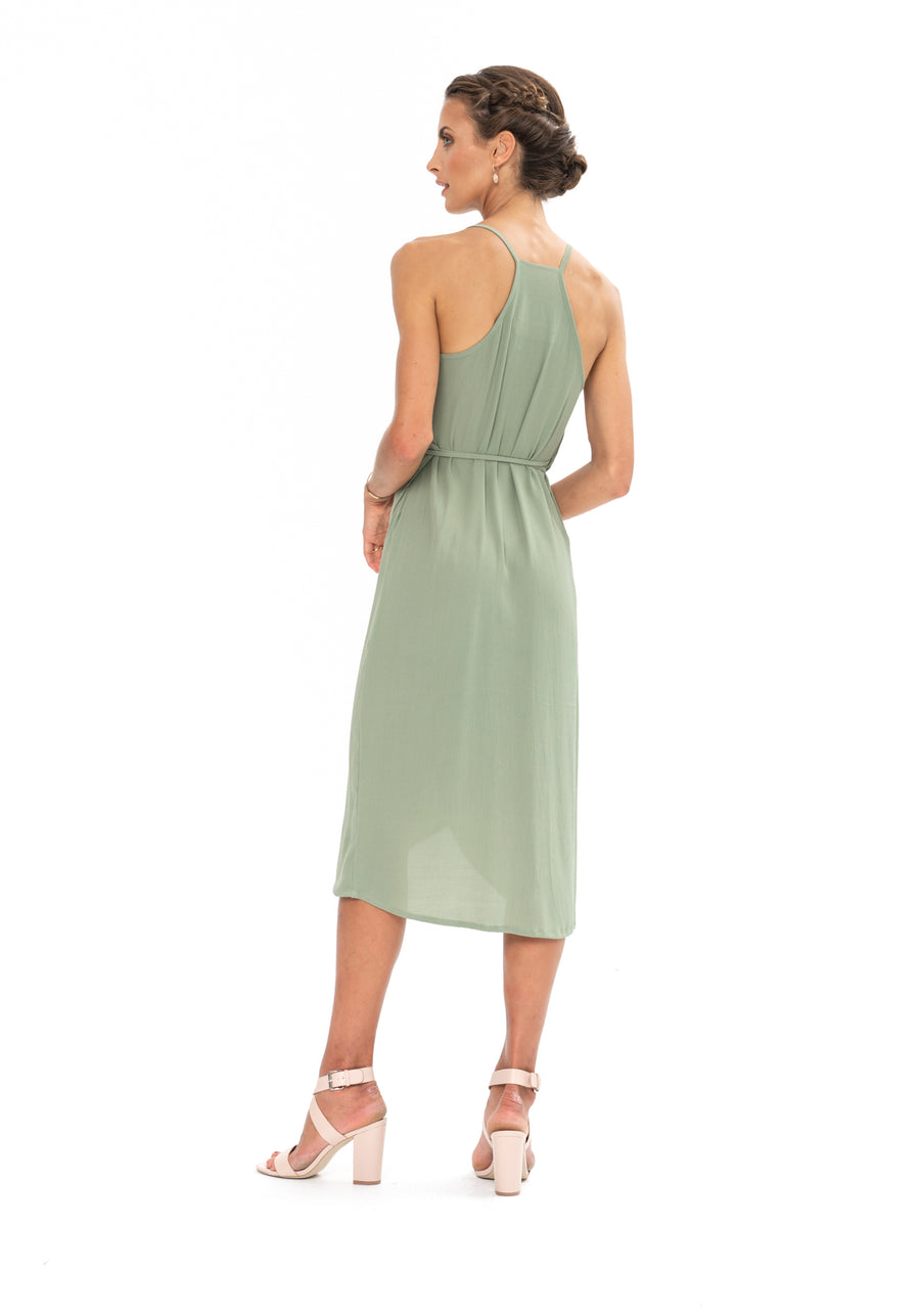 Friday Wrap Dress - Sage Craft Green ...